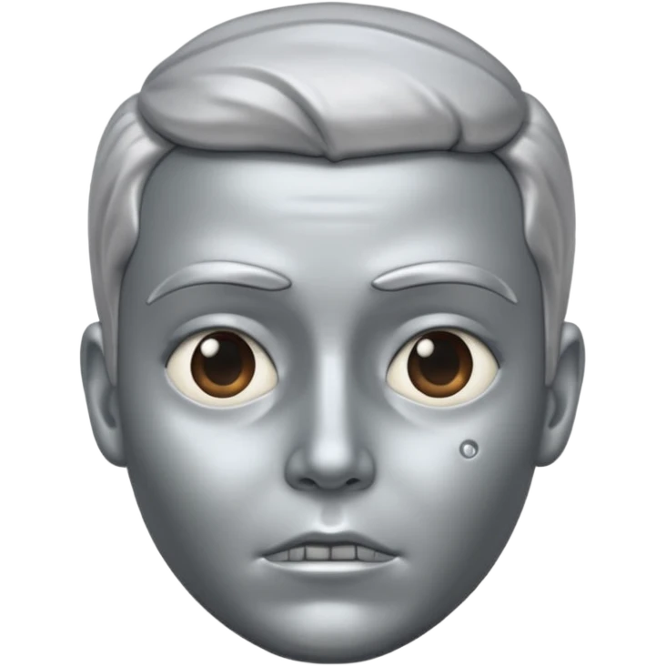 A portrait cast with tin emoji