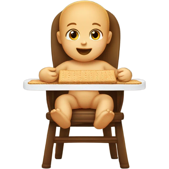 Baby eating graham cracker emoji