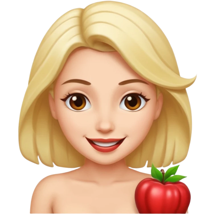 A sexy lady sulk, naked, big bud, acted spoiled emoji