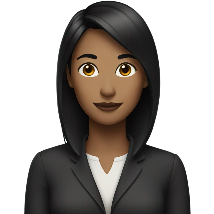 Black thin haired lady  emoji
