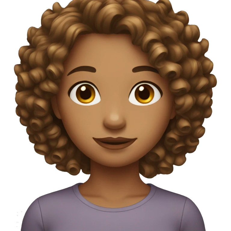 curl hair girl emoji