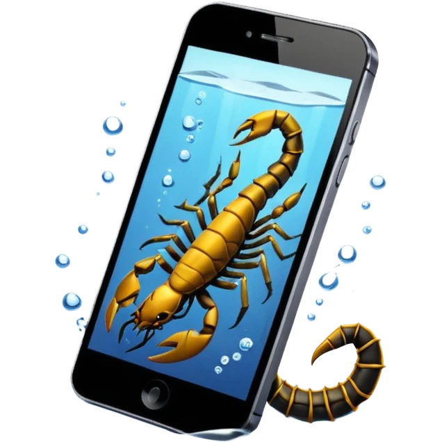 🦂🌊 این ایموجین ها رو به آیفون تبدیل کن و عقرب و مشکی کن emoji