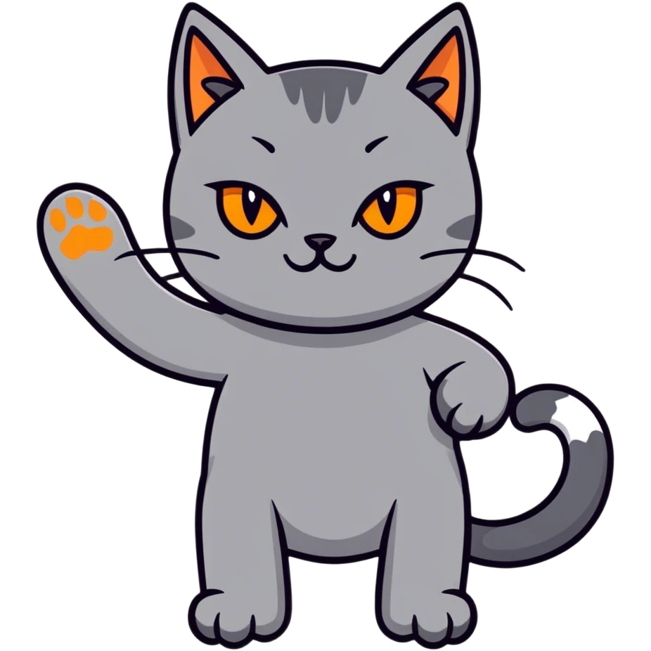 Cat flipping you off emoji