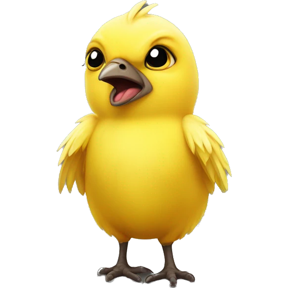 yellow angry baby bird chick emoji