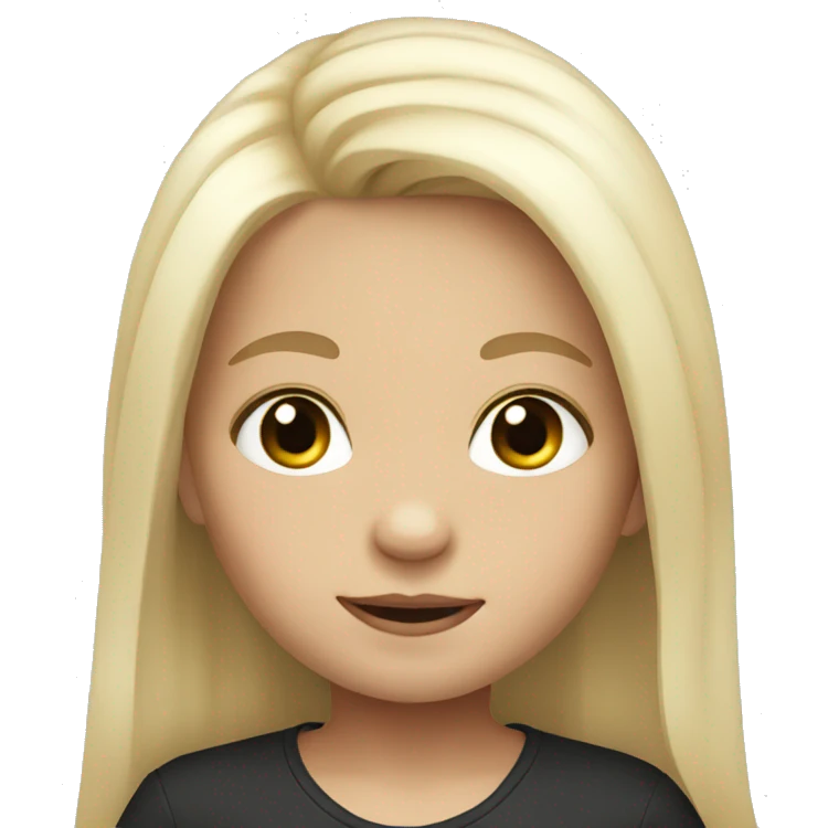 pale toddler black long hair  emoji
