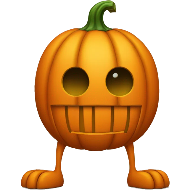 Pumpkin with legs emoji