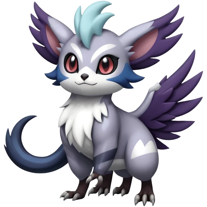 Shiny Furret-Absol-Noibat-Noivern-Hybrid (Full body) emoji
