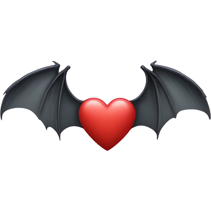 Heart with bat wings emoji