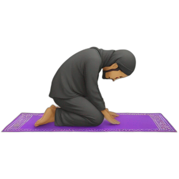 Muslim doing Sujood emoji