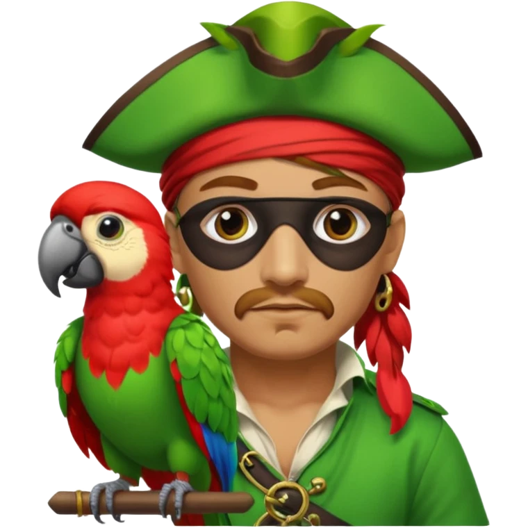 pirate and parrot emoji