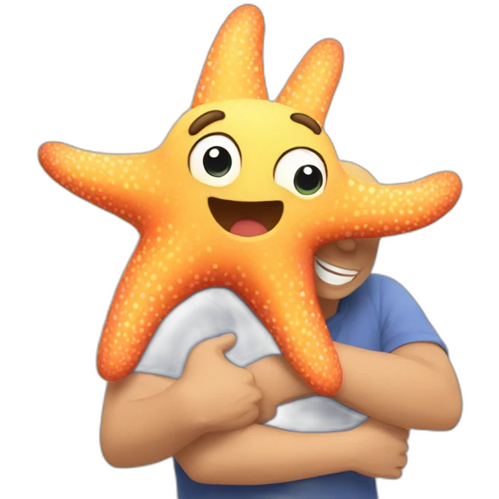 Starfish hug emoji