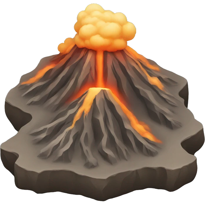 calm volcano, relief emoji