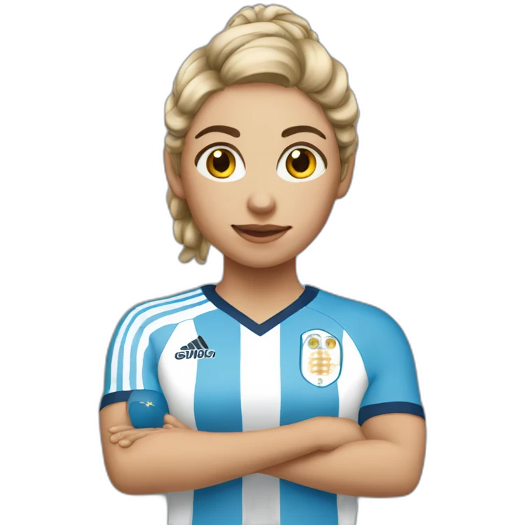 Handball girl player curl argentina emoji