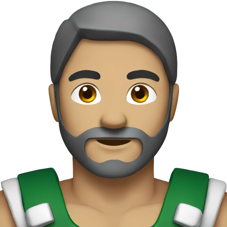 spartan male wearing santa hat emoji