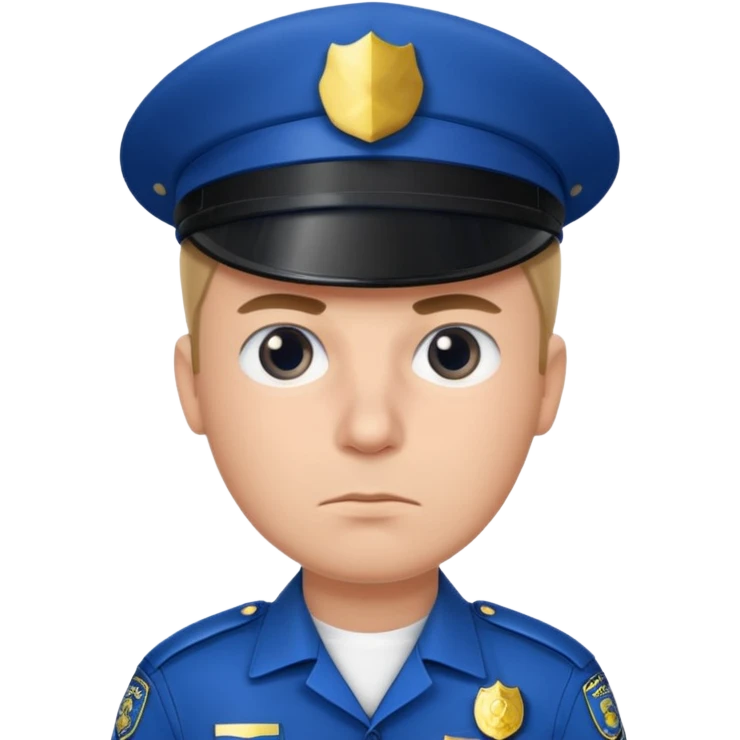 Police man wearing Blue uniform emoji
