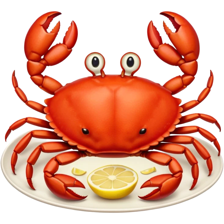 crab on platter  emoji