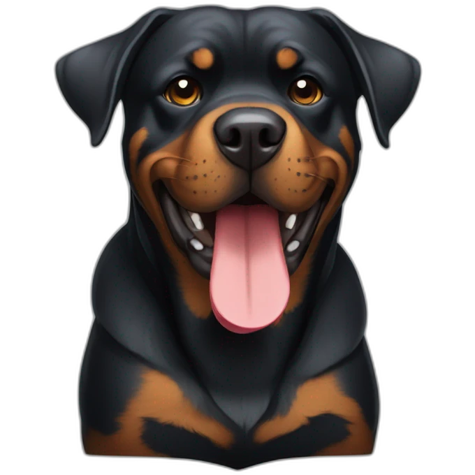rottweiler with ball emoji