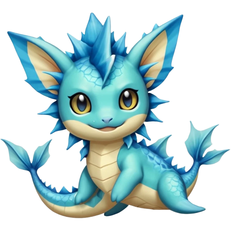 Elfish Unique Torterra-Vaporeon-feline emoji