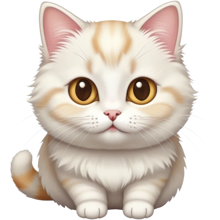 White munchkin cat  emoji