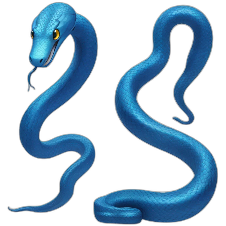 Blue-snake emoji