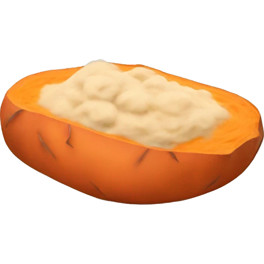 mashed sweet potatoes emoji