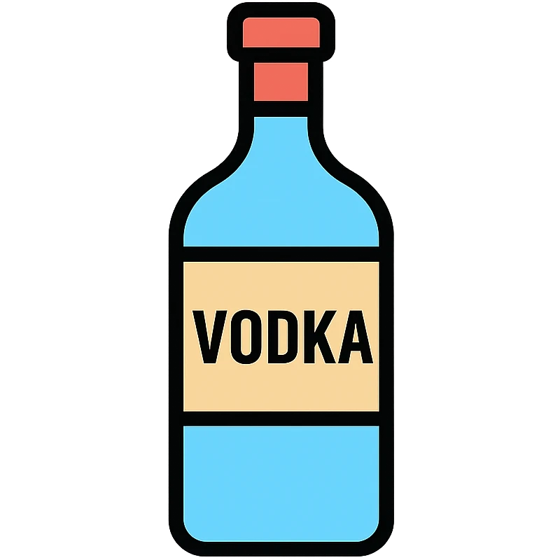 A simple and bold bottle of vodka, frontal view emoji