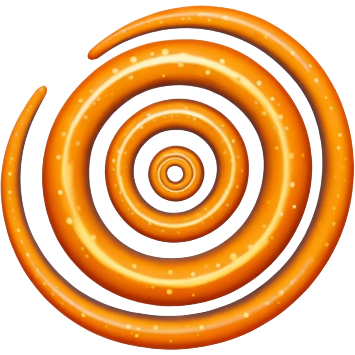 A spiral galaxy that is orange in color emoji