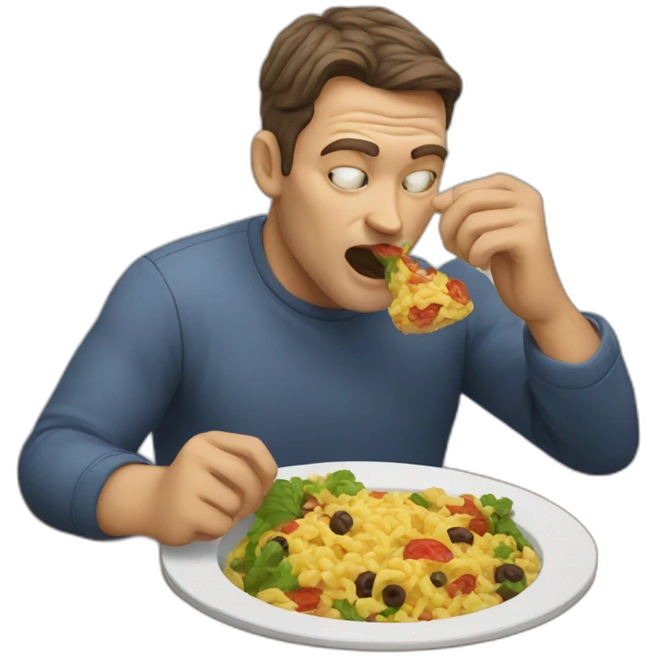 man eating coe emoji