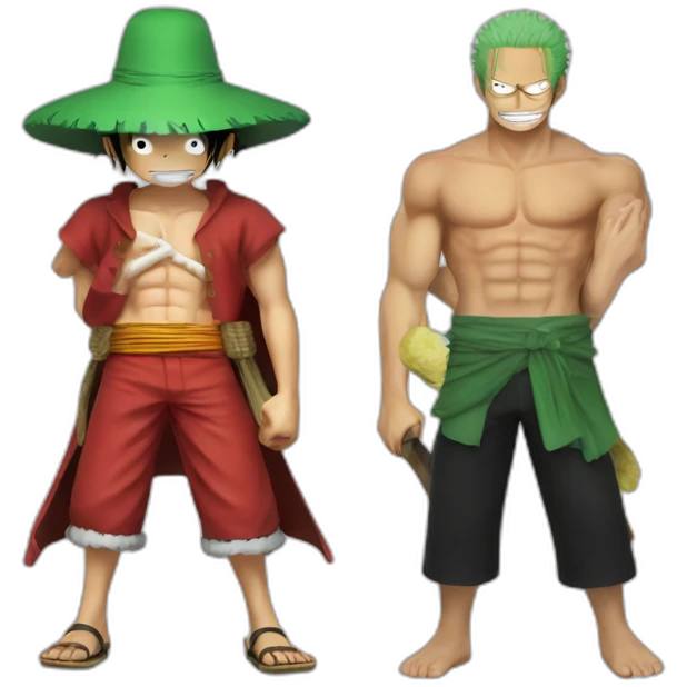 luffy and zoro emoji