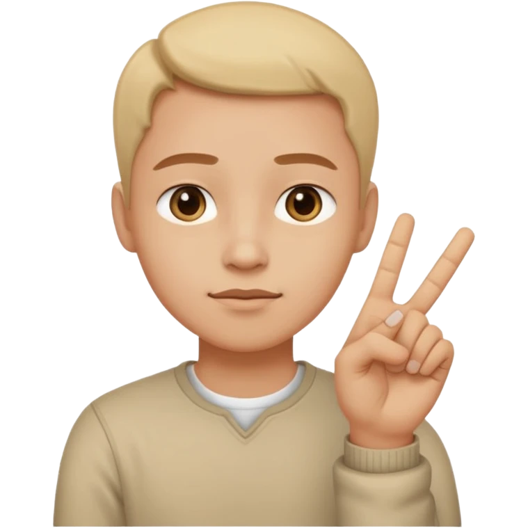 peaceful face with reassuring hand gesture, symbolizing don't worry about it emoji