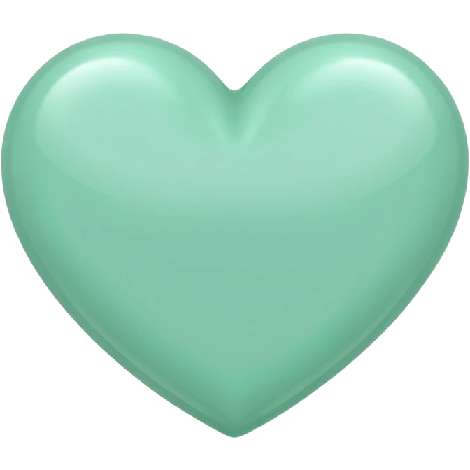 Mint green heart emoji