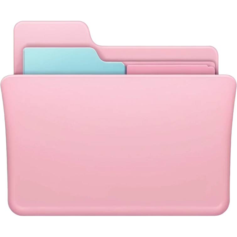 pastel pink empty folder aesthetic emoji