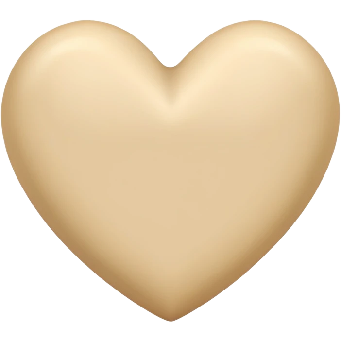 Coeur beige emoji