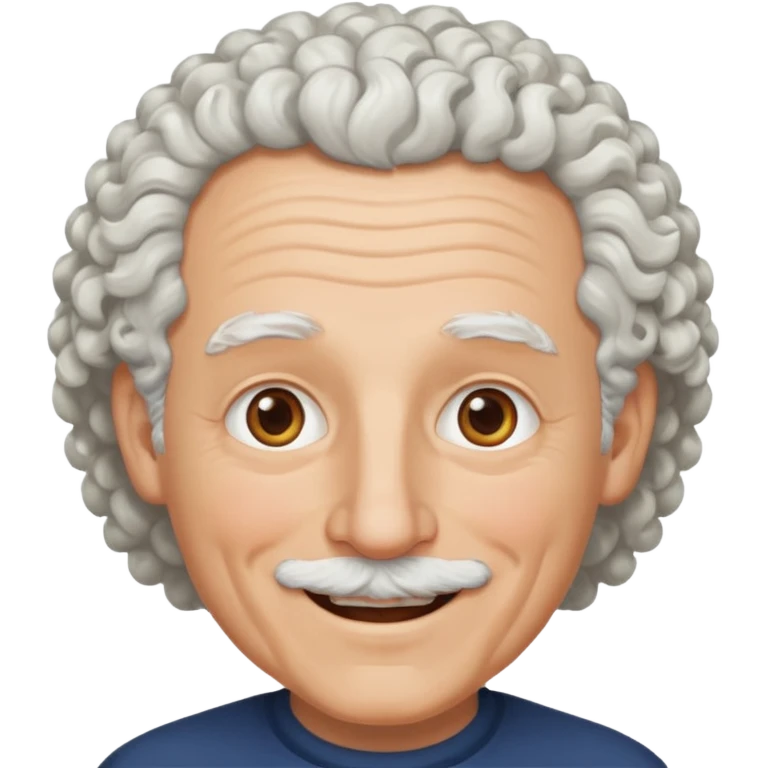 Old white man with curly white hair, hazel eyes, no mustache emoji