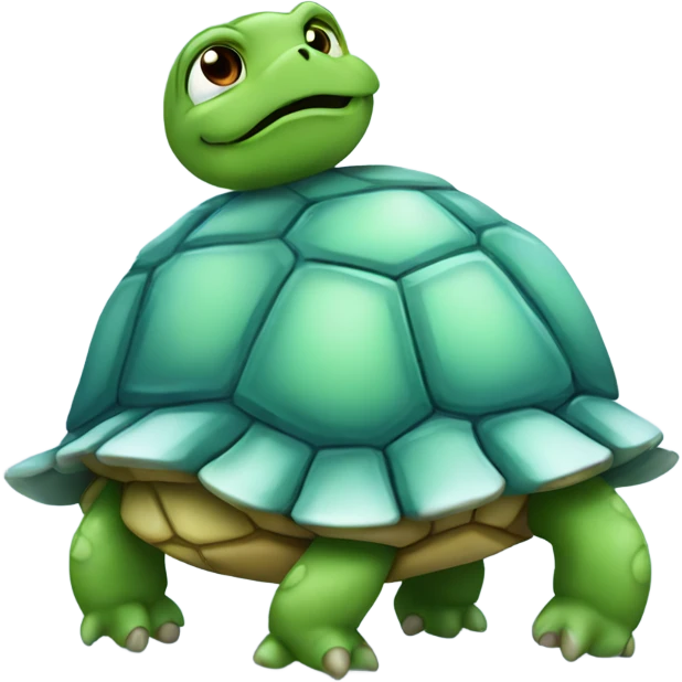 freezing turtle on a b emoji