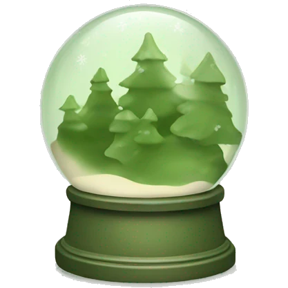 Khaki green snow globe  emoji