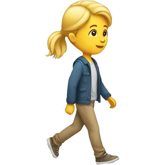 non gender person walking emoji