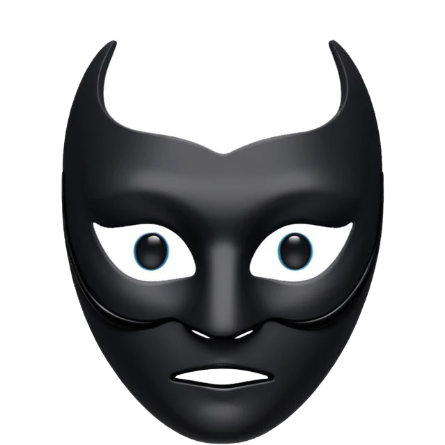 black mask emoji