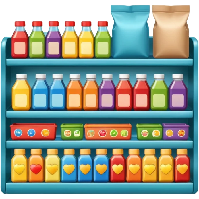 Supermarket shelf emoji