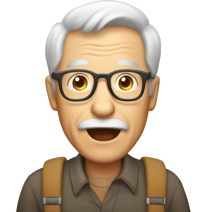 grandpa calling emoji