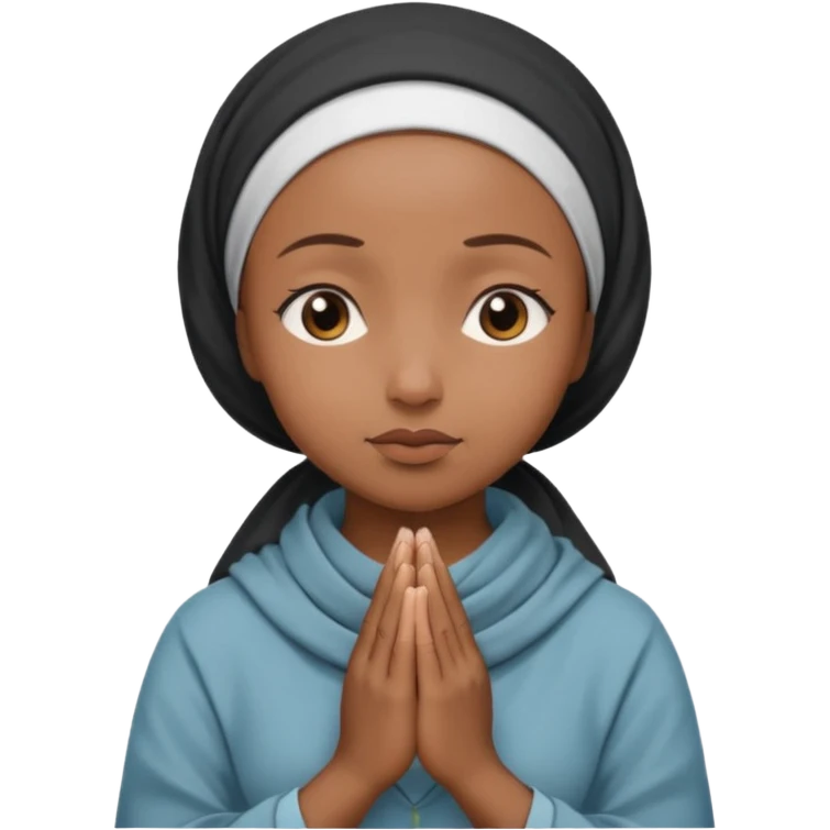 Black women praying emoji