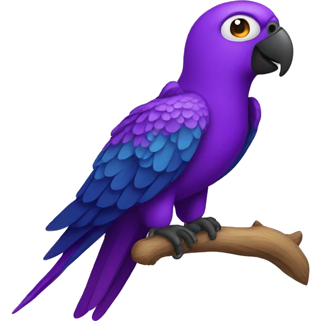 Purple parrot emoji