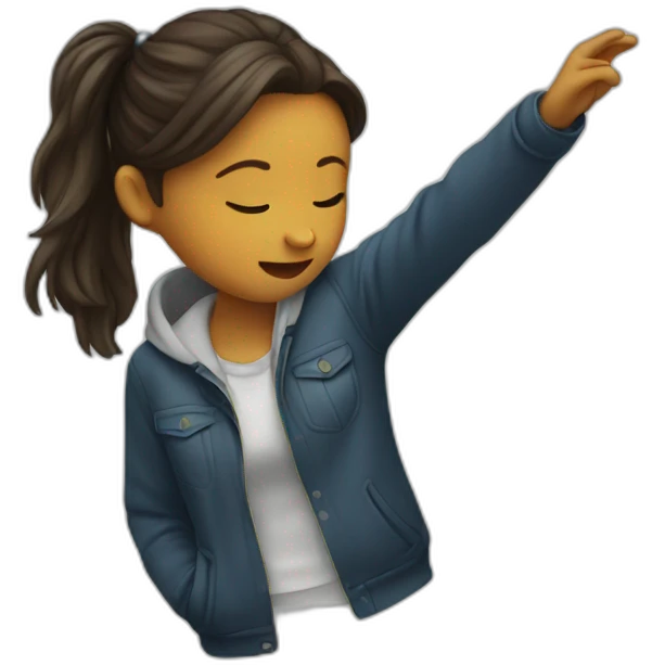 girl doing a dab emoji