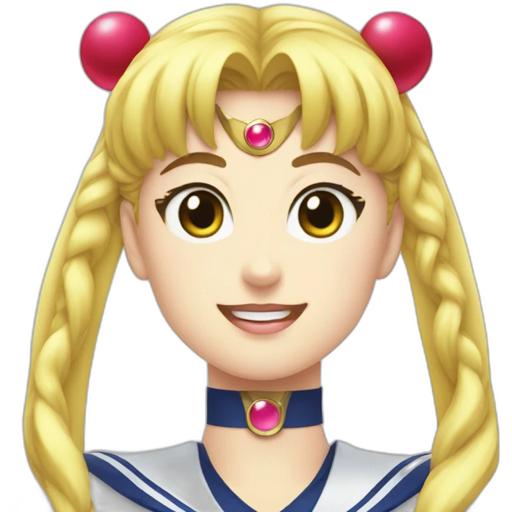 sailor moon "ahe" face emoji