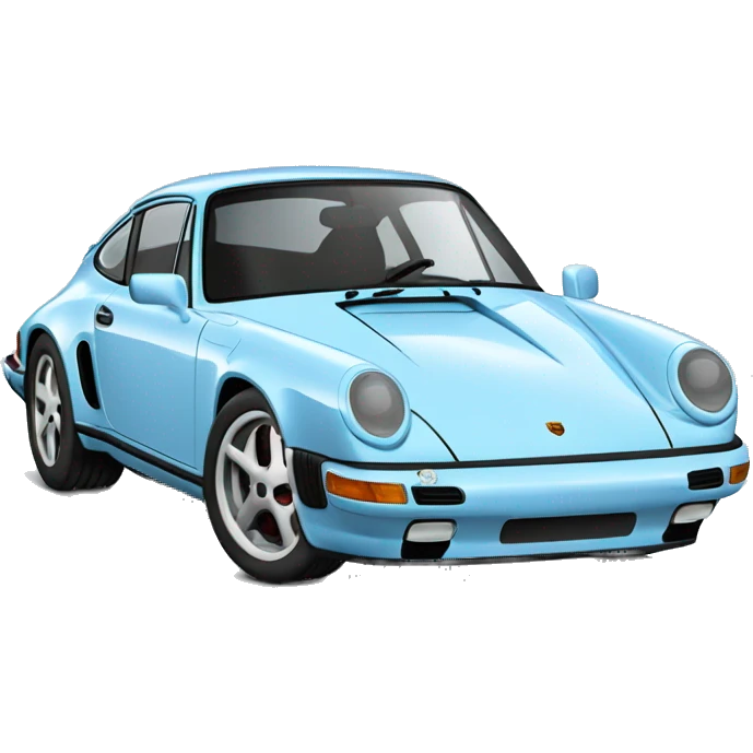 light blue Porsche 911  emoji