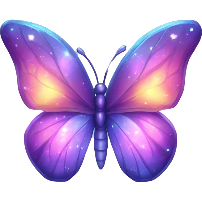 Shiny Nebula Crystal Butterfly emoji