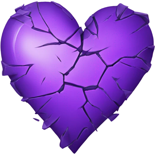 shattered purple heart emoji
