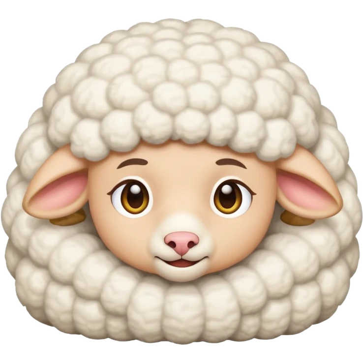 person hiding underneath sheep emoji