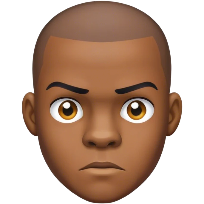 Boxer with buzz cut emoji