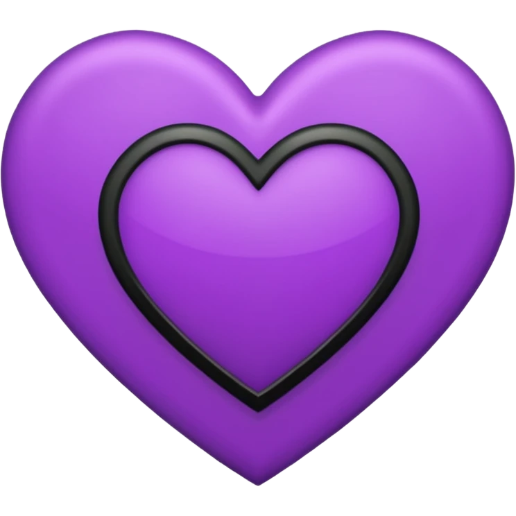 purple heart qith black hertagram on it emoji